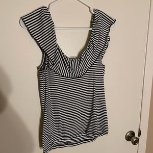 Black and white off the shoulder top